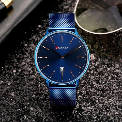 CURREN Original Brand Stainless Steel Band Wrist Watch For Men With Brand (Box & Bag)-8302