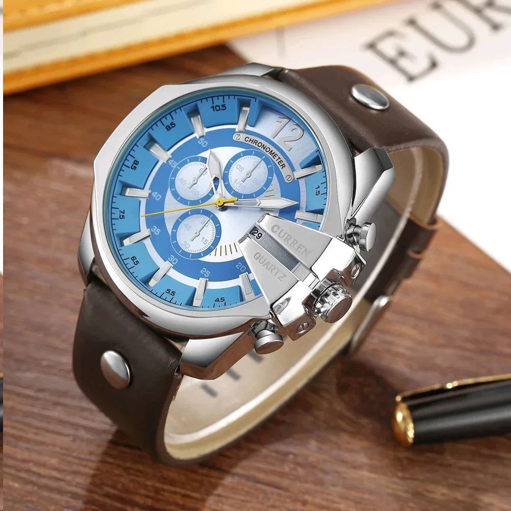 CURREN Brand Leather Watch-8176