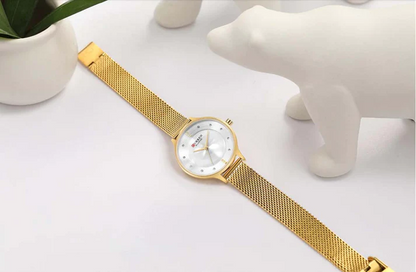 CURREN Original Brand Mesh Band Wrist Watch For Couples With Brand (Box & Bag)